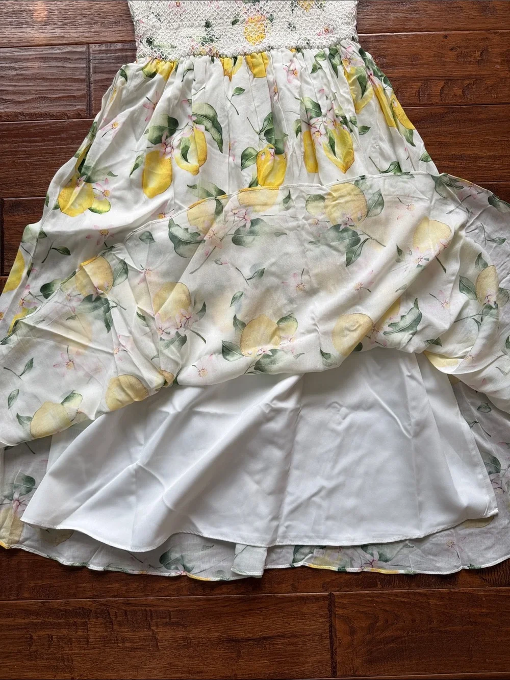 NWT Ivy City Co Lemon Smocked Ruffles Summer Country Size  11 - 12
